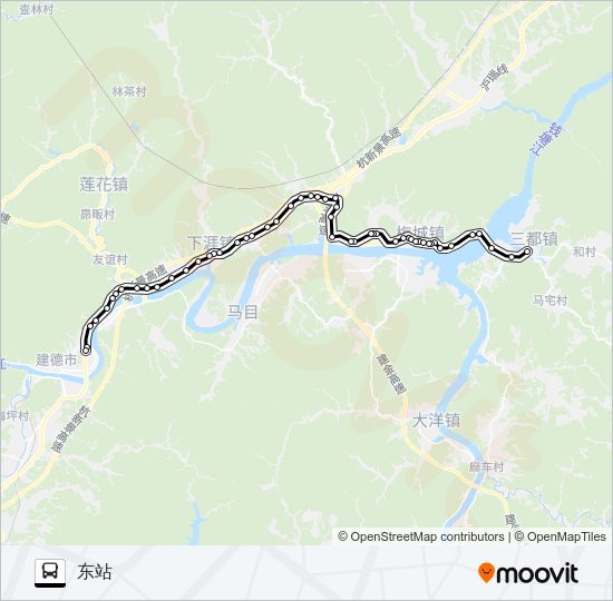公交建德212路的线路图
