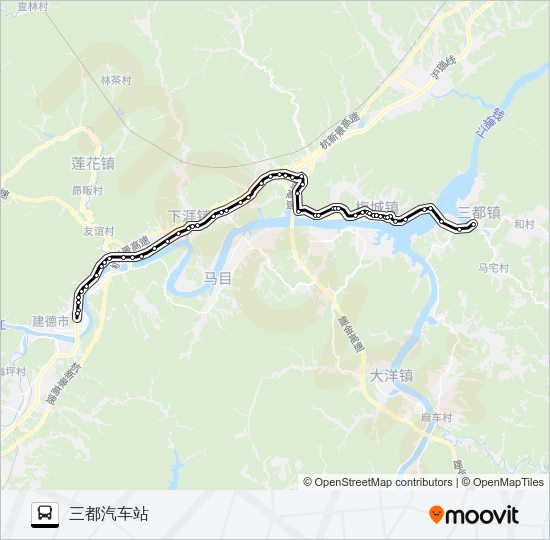 公交建德212路的线路图