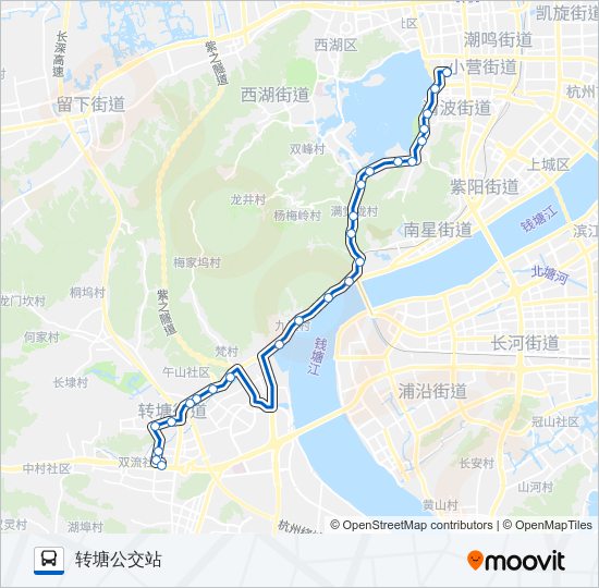 杭州335路公交车路线图图片