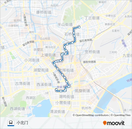公交22路的线路图