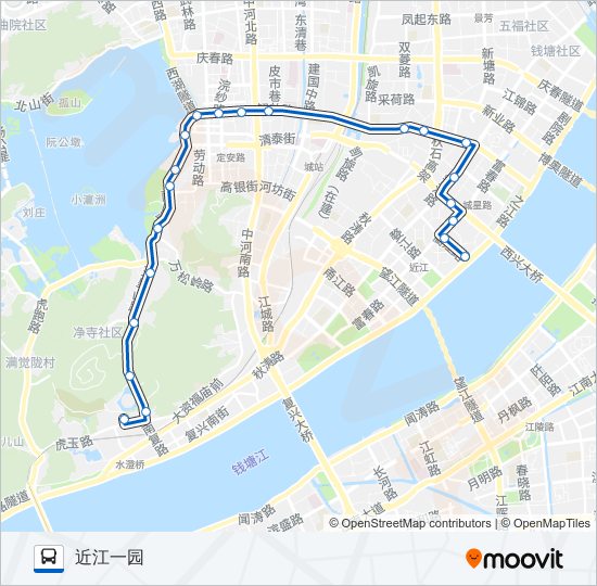 公交42路的线路图