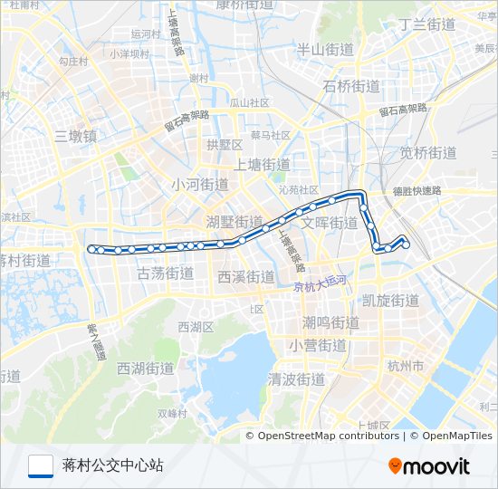 公交43路的线路图