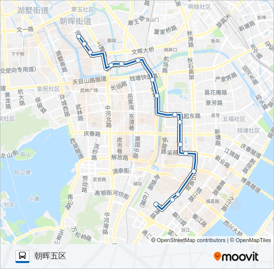 公交44路的线路图