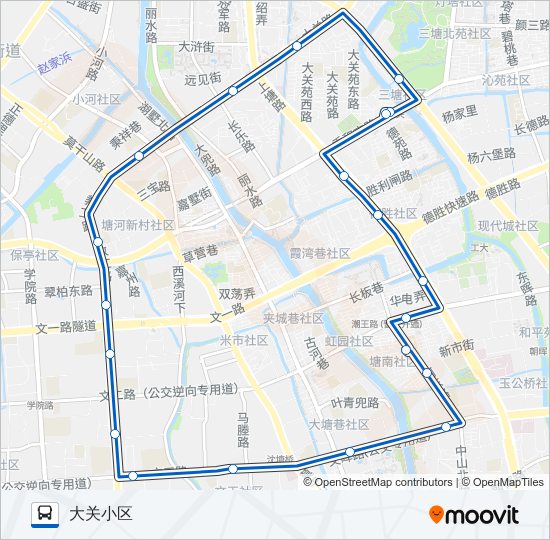 公交57路的线路图