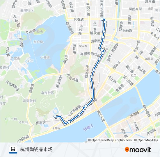 Bus62路的线路图