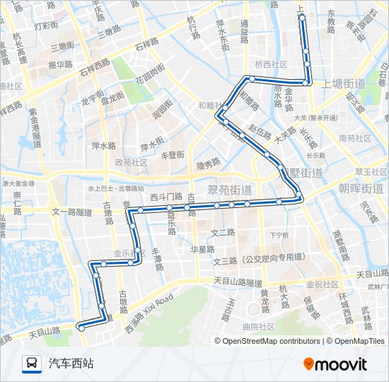 公交70路的线路图