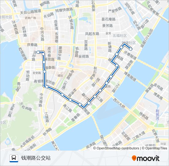 公交71路的线路图