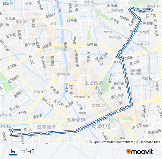 公交75路的线路图
