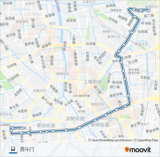 公交75路的线路图