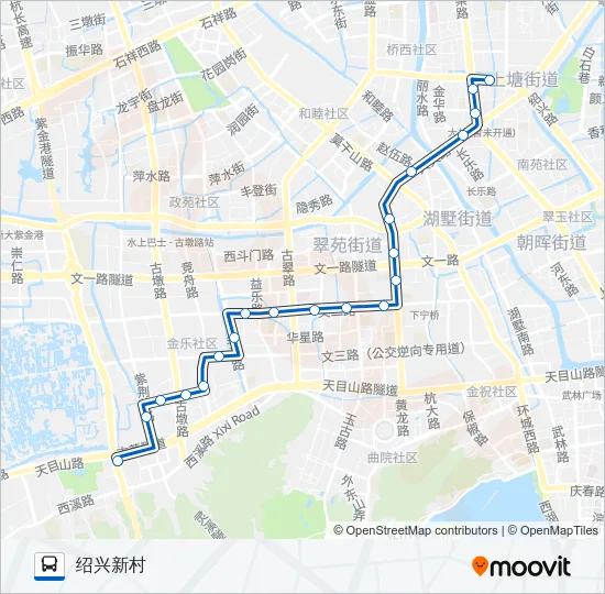公交77路的线路图