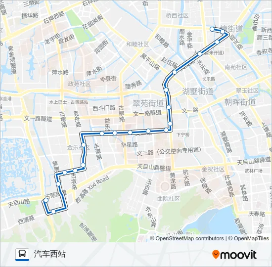 公交77路的线路图