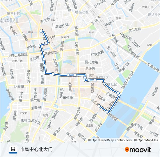 公交84路的线路图