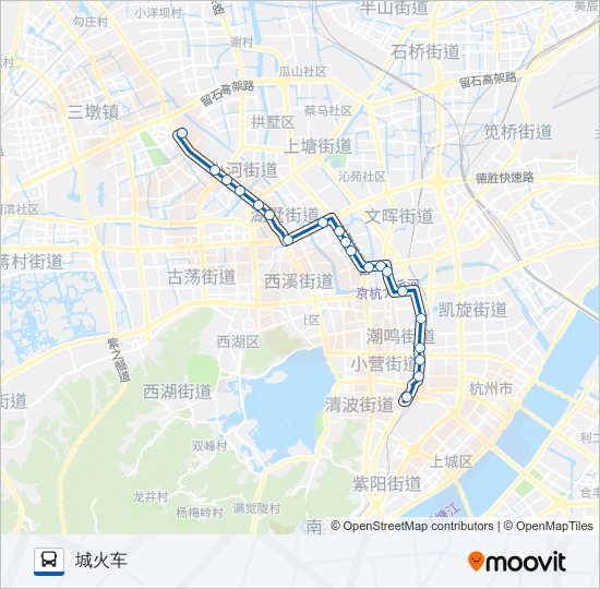 公交90路的线路图