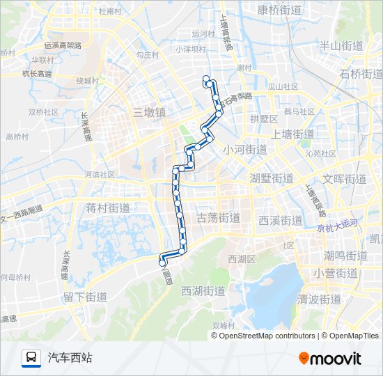 公交91路的线路图