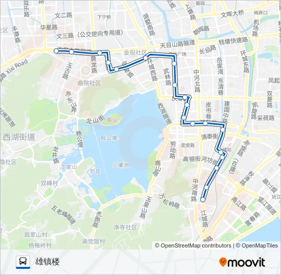 公交92路的线路图