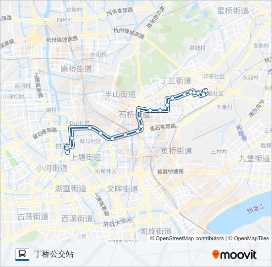 公交95路的线路图