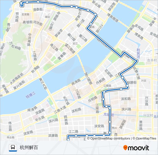 公交96路的线路图