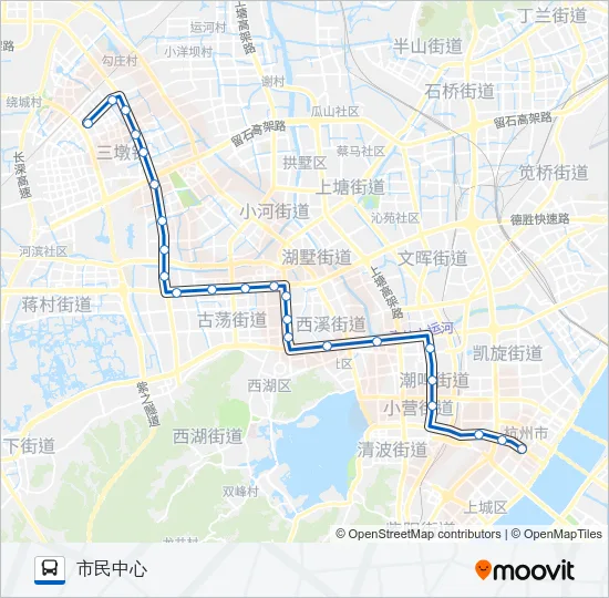 公交B2路的线路图