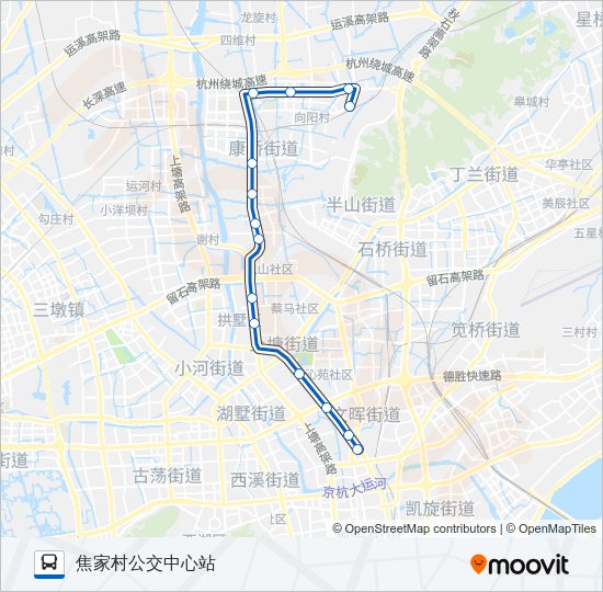 公交B7路的线路图
