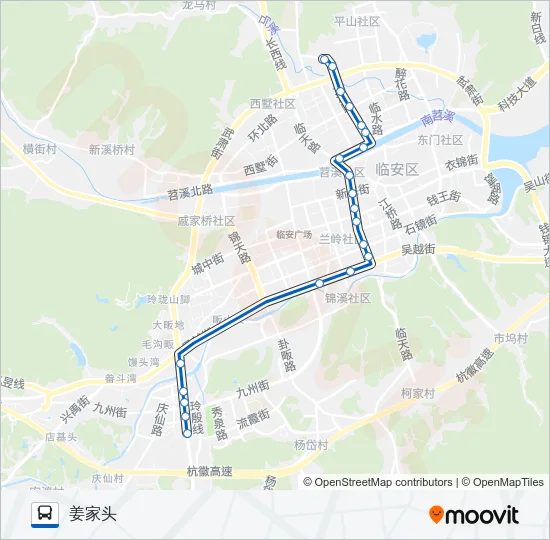 公交K8路的线路图
