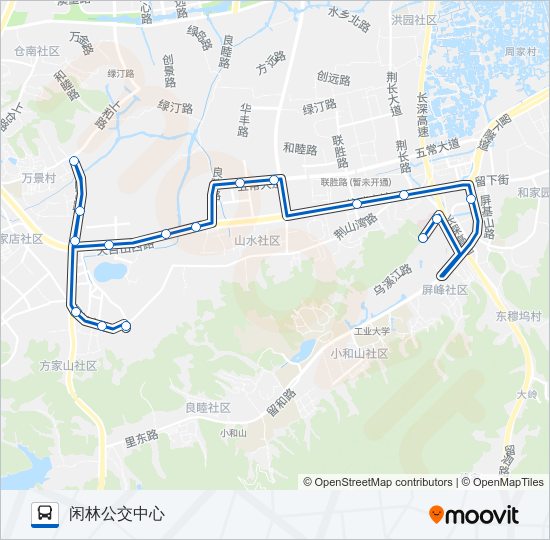 公交通勤路的线路图