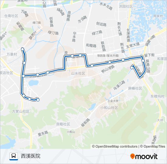 公交通勤路的线路图