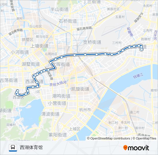 公交101路的线路图