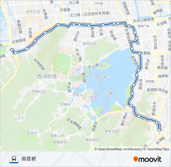 公交102路的线路图