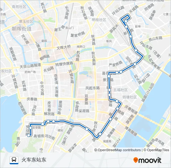 公交108路的线路图