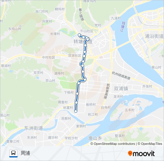 公交109路的线路图