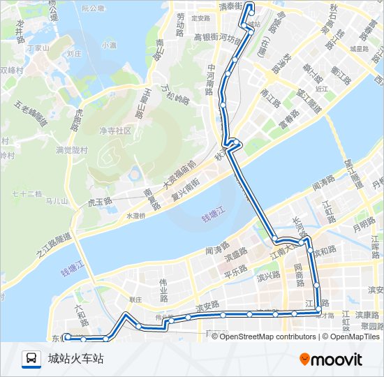 公交116路的线路图