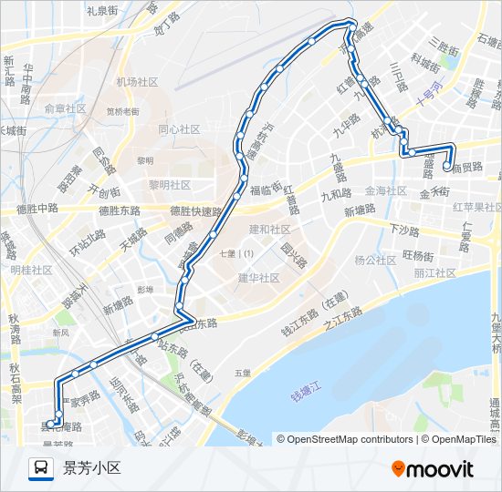 公交122路的线路图