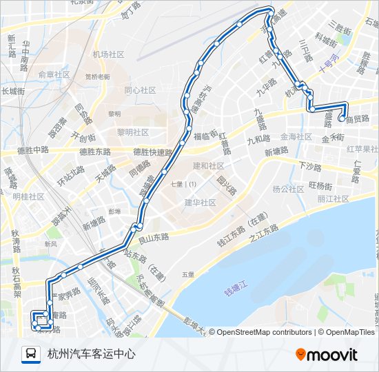 公交122路的线路图