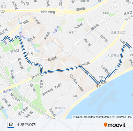 公交124路的线路图