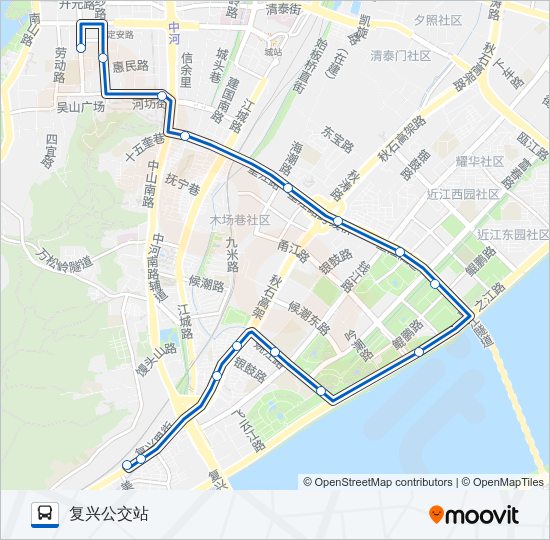 公交127路的线路图