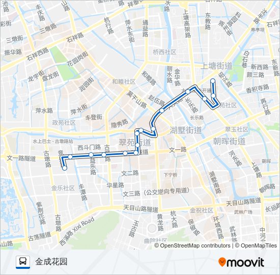 公交134路的线路图