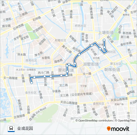 公交134路的线路图