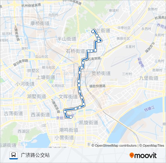 公交135路的线路图