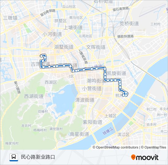 公交156路的线路图