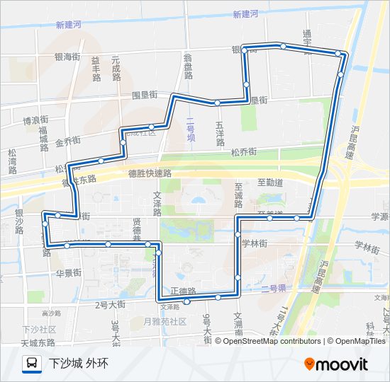 公交173路的线路图