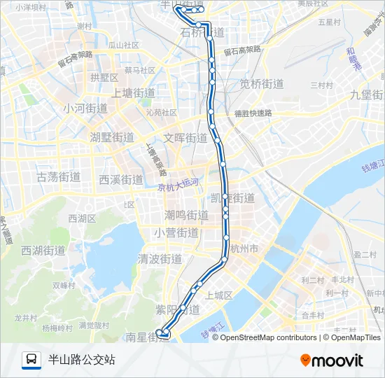 公交196路的线路图
