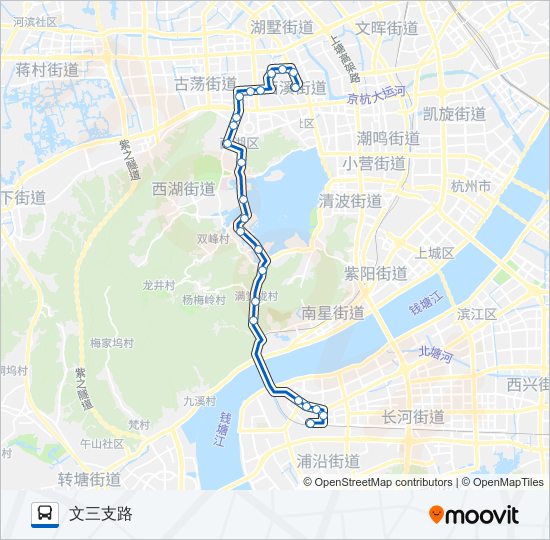 公交197路的线路图