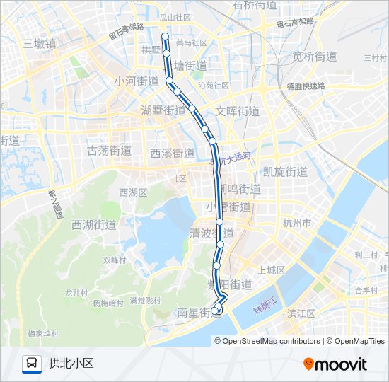 公交198路的线路图