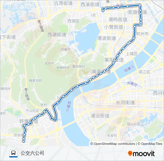 公交202路的线路图