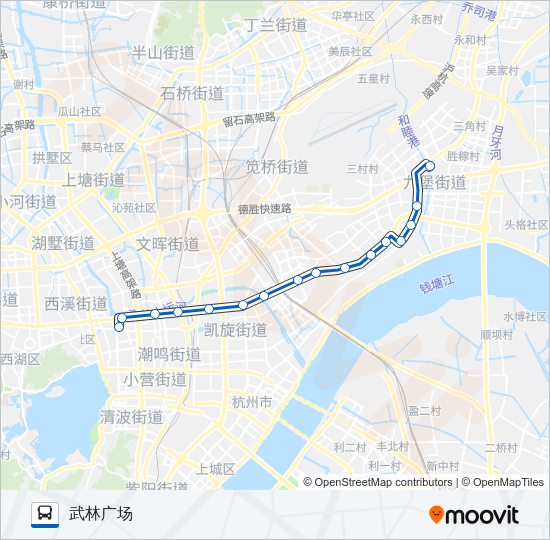 公交205路的线路图