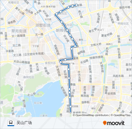 公交206路的线路图