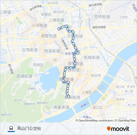 公交208路的线路图