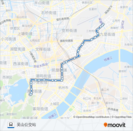 公交212路的线路图