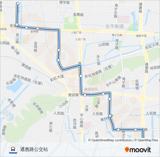 公交231路的线路图