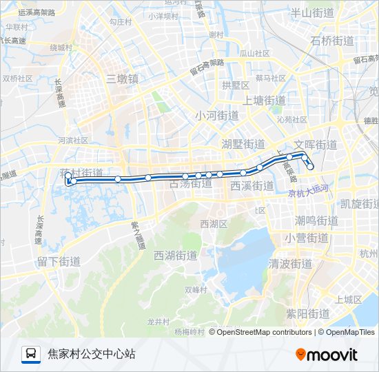 公交264路的线路图